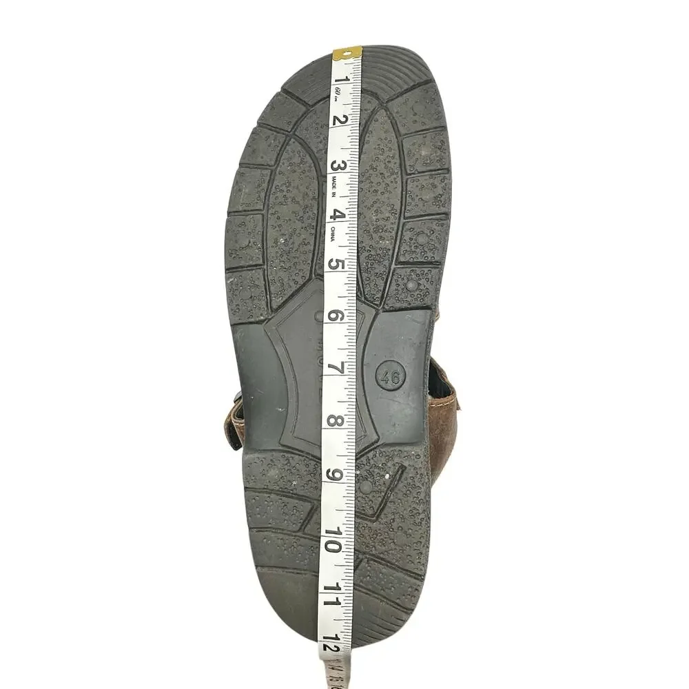 NAOT | Men | Julius Brown Leather Fisherman Buckle Strap Sandals | EU 46 US 13